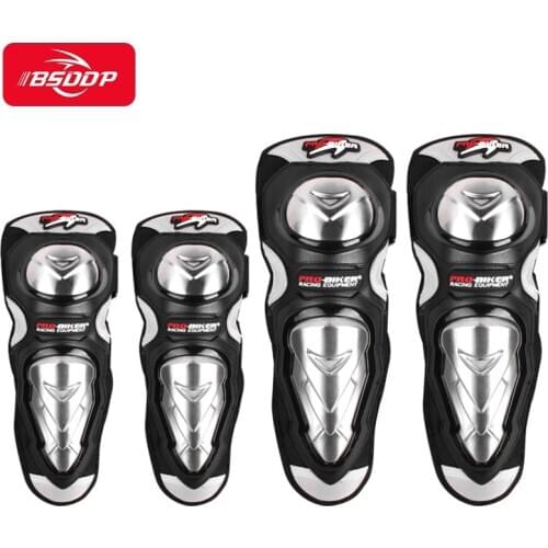 PRO-BIKER Motorcycle Stainless PE Knee Pads Motocross Elbow Protection Racing Equipment for Snowboard Motorbike Hockey Climbing