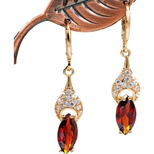 New Bohemian Dangle Drop flower Earrings for Womens earrings waterdrop stone Earrings Trendy Jewelry for Party Wedding Gift