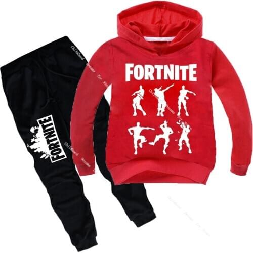 New Kid Hoodies Suit Fortnite Child Sweatshirt Suit Battle Royale Hoodie Sweat+Pants 2pcs Kids Boys Girl Casual Coat Clothes