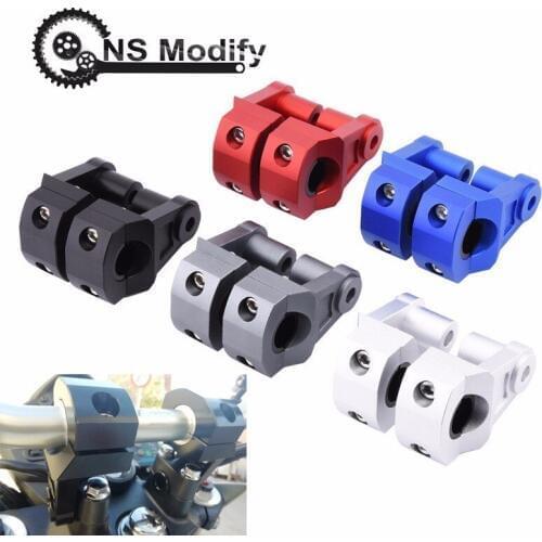 NS Modify Universal Motorcycle Handlebar Riser Aluminum Adjustable Fat Bar Clamps 22mm Or 28mm Bar Mount Clamp For Yamaha Bmw