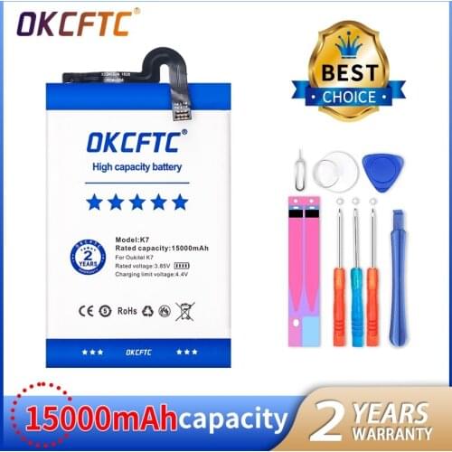 OKCFTC NEW Original Battery 15000mAh For OUKITEL K7 K7Power In Stock Smart Phone Hihg Quality