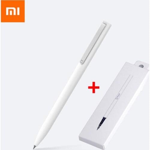 Original Xiaomi Sign Pen Mijia 9.5mm Signing Pens + Mijia Pens Refill Black PREMEC Smooth Switzerland Refill With Blue Refill