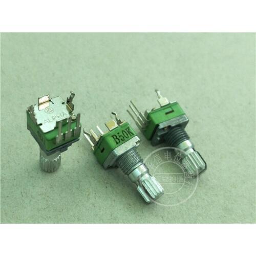 Original new 100% import RK097N vertical single potentiometer B50K handle 15MM long axis RD901-40-15K-B50K RD901 (SWITCH)