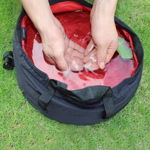 8.5L Portable Outdoor Travel Foldable Camping Washbasin Foot Bath Sink Washing Basket Spa Foot Bath Bucket Ultra-light Container