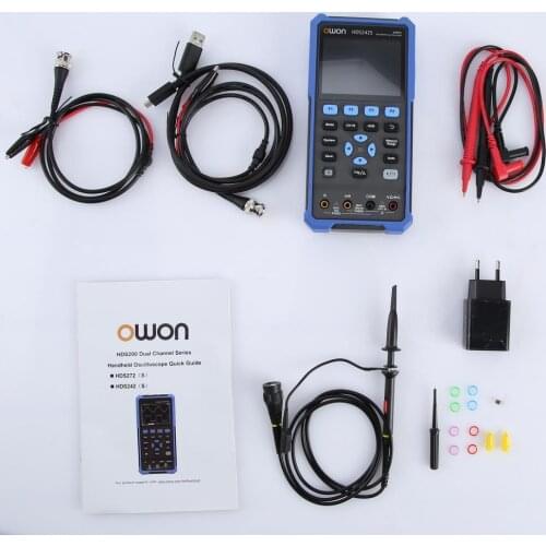 Portable Oscilloscope Multimeter Oscillometer Signal Source 3-in-1 Digital Storage Oscilloscope Handheld HDS242S