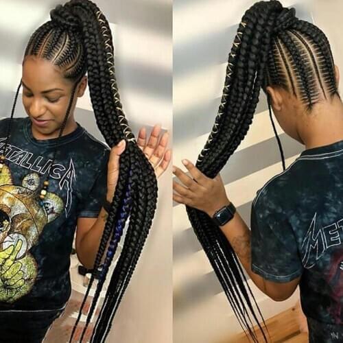 Pre Stretched Crochet Hair 41" Jumbo Braiding Hair Dark Brown Box Braids Synthetic Braiding Hair Extensions 165g/Pack