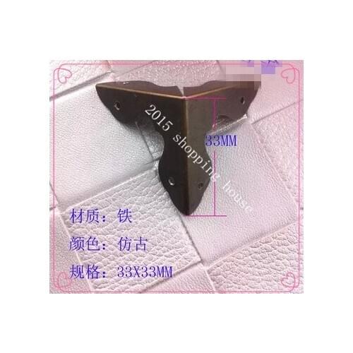 Corner Brackets Antique wooden box wine wrapping angle metal wine box corner angle