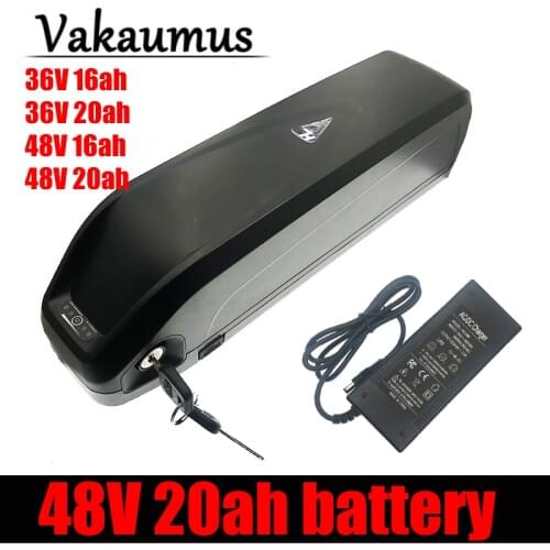 Vakaumus 48V 20AH Electric Bicycle Lithium Battery 13S Hailong Shell For Scooter Motor Less Than 1000W With 25A BMS And Charger
