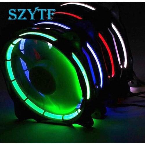 12V 0.2A solar eclipse chassis 12CM cooling fan (small 3PIN connector + D-type connector) double connector