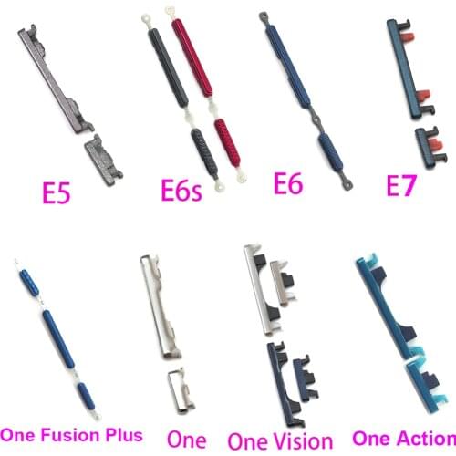 10Pcs/Lot,Power Button+Volume Side Button Key Set Replacement For Moto One Fusion Plus/Vision /Action X Play E6S E6 E5 E7/ E2020