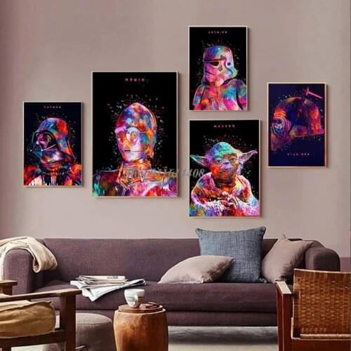 Star Wars Marvel Posters Movie and Prints Nordic Wall Pictures for Living Room Decor Canvas Paintings Wall Art Home Decorations