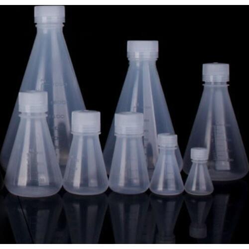 1pc 25-2000ML PP Conical Erlenmeyer Flask With Cap Lab Teaching Experiment