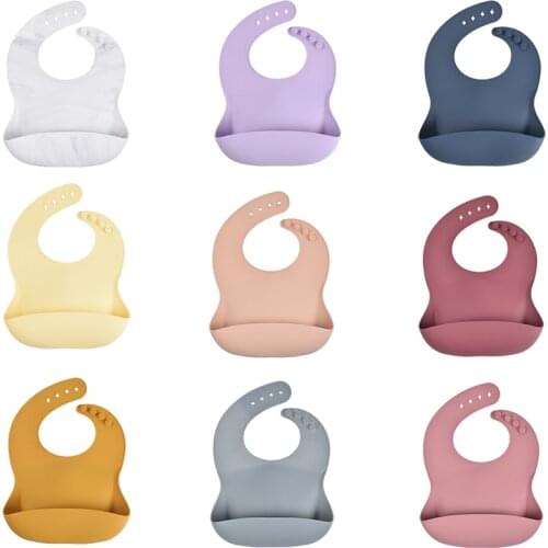 1pcs Baby Stuff Waterproof Silicone Bib Cartoon Toddler Breakfast Feedings Baby Bibs Adjustable Different styles of Bibs