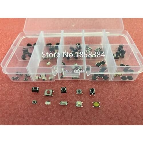 10 Models 250pcs/lot Car Remote Control Tablet Micro Switch Key Touch Tactile Push Button Component Package 4*4 3*6 3*4 6*6