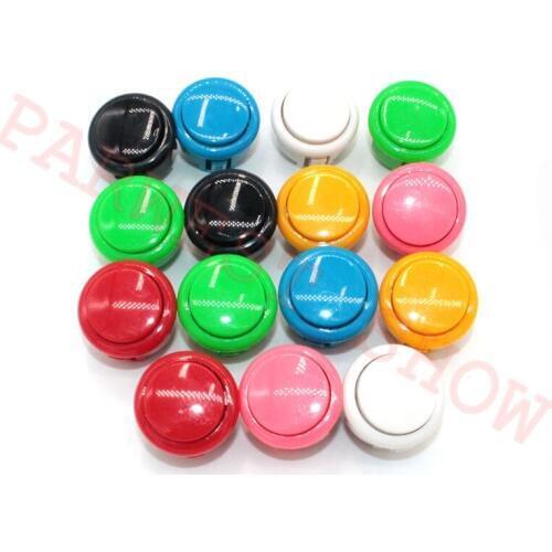 50pcs New OEM 30mm Push Buttons Replace For Arcade copy Sanwa Button Mame KOF Games Parts of 7 Colors Choice