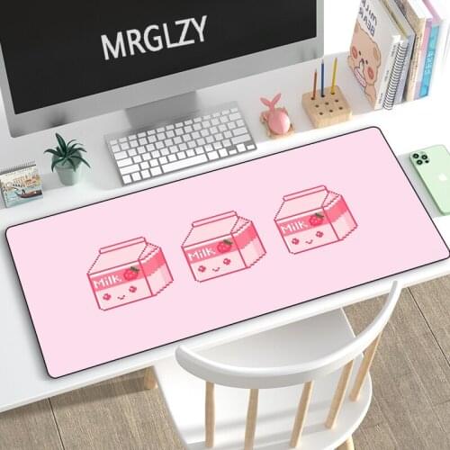 80x30 90x40 Large Writing Desk Mats Laptop Mouse Mat Kawaii Pink Mouse Pad Cute MousePads Gaming Deskpad for Office Home Gamer