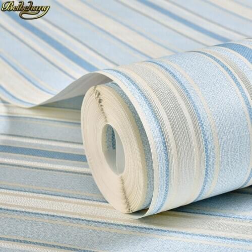 Beibehang Blue pink Mediterranean stereo 3D non-woven self-adhesive wallpaper simple warm bedroom living room wall paper