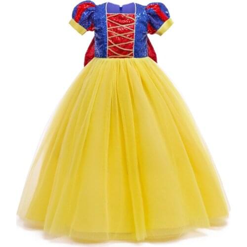 Snow White Cosplay Girls Dress Christmas Birthday Party Performance Costume Summer Baby Princess Dresses For Children Clothing
