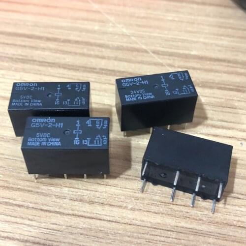 Free Shipping 5PCS new original Omron Relay G5V-2-H1 G5V-2-H1-5VDC G5V-2-H1-24VDC DC5V/24V 8PIN 1A