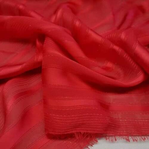 Glossy Party Dress Chiffon Silky Strips Pearly Shiny Metallic Fabric Dropping Soft Breathable