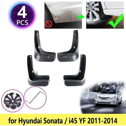 4 PCS for Hyundai Sonata i45 YF 2011 2012 2013 2014 Mudguards Mudflaps Fender Guards Splash Mud Flaps Cladding Car Accessories