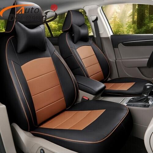 AutoDecorun Custom seat covers for Jaguar XF accessories seat cover PU leather cover Seat cars seat cushion supports protectors