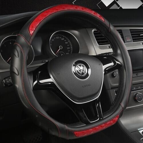 Car Steering Wheel Cover D Shape For VW GOLF 7 2015 POLO JATTA Passat Tiguan For Nissan Qashqai J11 X-trail T32 2015- 2017 2018