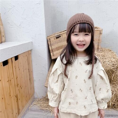 1-6Yrs Childrens Shirts Baby Girls Long Sleeve Shirt Clothes New 2020 Spring Autumn Korean Baby Girls Printing Shirts