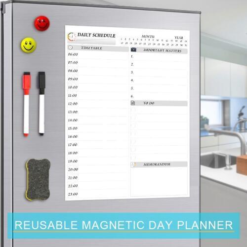 YIBAI A3 Magnetic Daily Planner soft fridge home office kitchen Magnet Dry Erase Board White Boards Flexible Pad 42*30CM