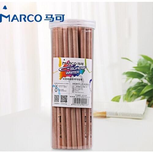 Marco 50pcs Craft Pencils Non-toxic Drawing Sketching Pencil Set for School Student Sketch Gift Stationery Art supplies freeship