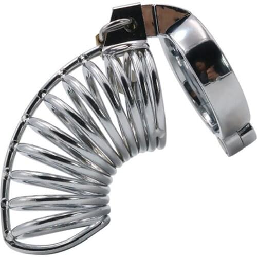 Metal Cock Rings Sex Toys For Male Chastity Cage Penis Sleeve Goods For Adult Masturbators Anti-Off Penis Ring Penis Enlargment