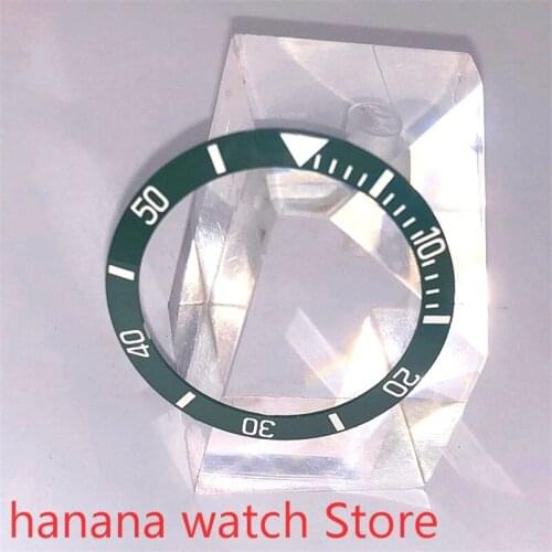 BLIGER brand new high-quality 38mm green rotating glass bezel, suitable for 40mm mens watch with automatic winding