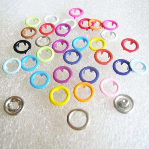 Wholesale Multi Mixed Color Brand 1000 sets 11mm Glossy Metal Snap Button Fastener