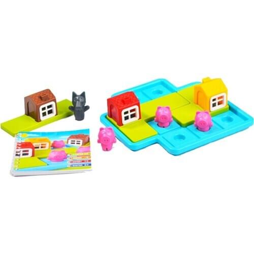 Plastic Lovely Three Little Pigs Puzzle Kids Children Gift Intelligence Toy