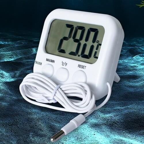 Standing Station Mini LCD Digital Thermometer With Probe Sensor Swimming Pool Refrigerator Water Tank With Cable 1.5M