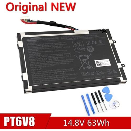 PT6V8 NEW Original Laptop Battery For Dell Alienware M11x M14x R1 R2 R3 08P6X6 8P6X6 P06T T7YJR 14.8V 63Wh