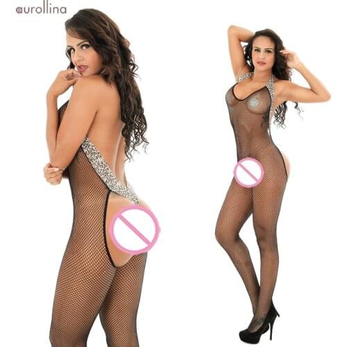 Sex Tempted Alluring Lingeries Sexy Under Garment Lady Fashion Dress Wild Animal Leopard Prints Fish Net Mesh Bodystocking