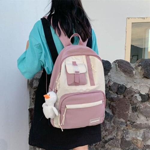 For Teenager Girls Wild Schoolbag Travel Large Capacity Female Bags Students Backpack Womens Preppy Style School Backpacks