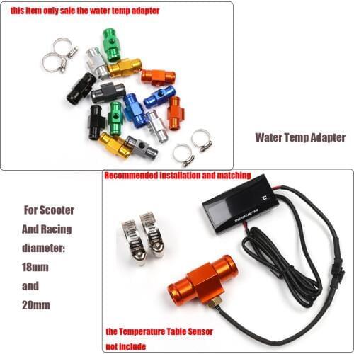 CNC Motorcycle Water Temperature Sensor Head Plug Temperature Table Sensor Plug Water Temp Adapter For Racing Scooter 18mm 22mm