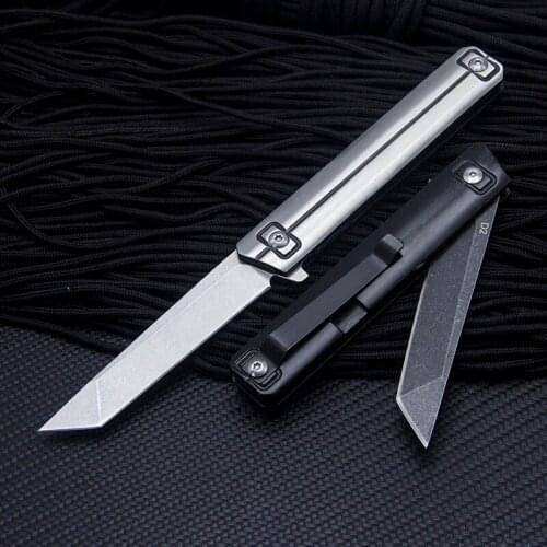 New Arrival Folding Knfe D2 Blade Ball bearing System 440C handle EDC Tool outdoor camping hunting Survival tactical knife