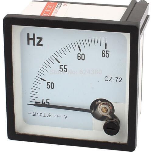Analog Panel Frequency Meter Tester Gauge Hertz Indicator 45-65 Hz - 72*72mm 220V AC