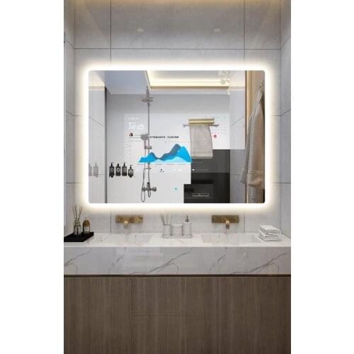 27 inch Smart Mirror 600*800 mm out dimension, android 8.0 version, Google voice wake up, Capacitive touch 10 points
