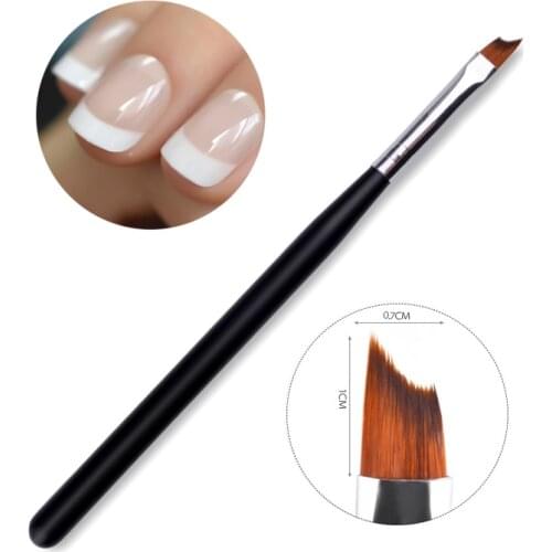 1pcs French Tip Nail Brush Half Moon Shape Drawing Pen Manicure Design DIY Nail Art Tools french brush design nails