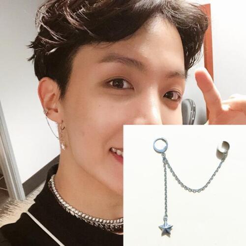 1pcs Fashion Jewelry Korean Chain Long Star circular Stud Earrings For Women Brincos Oorbellen Earrings Men