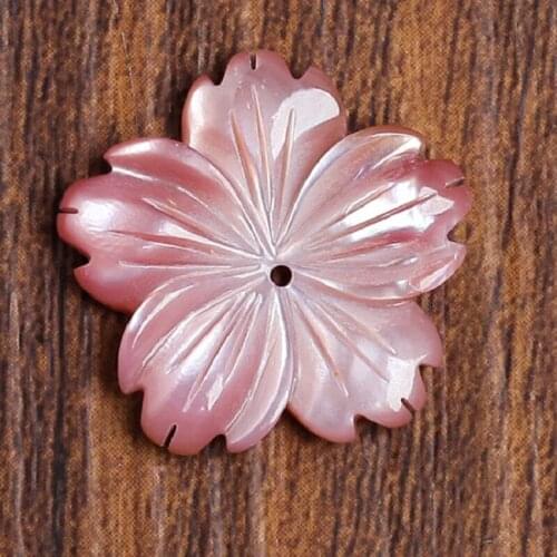 20pcs 2021 New Natural white butterfly shell 20mm carved Bauhinia shell flower jewelry brooch hairpin pendant shell accessorie
