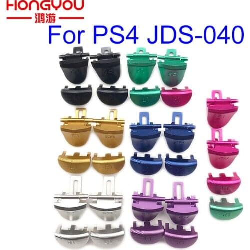 5sets Metal Aluminum L1 R1 L2 R2 Button Set For PS4 Slim Pro controller JDS JDM-040 Trigger Buttons