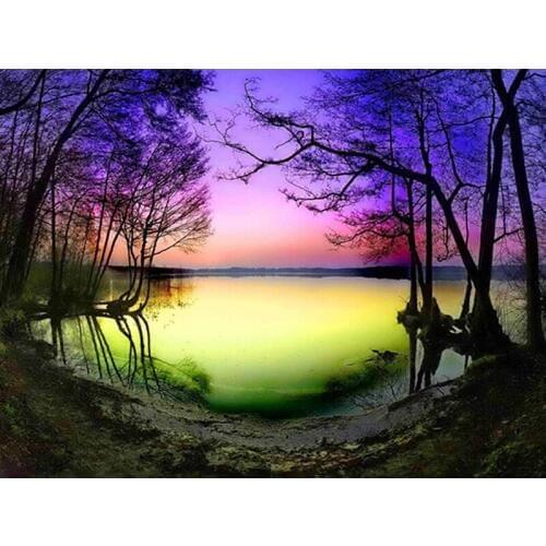 5D Diy Diamond Painting Landscape Lake Cross Stitch Home Decor Full Rhinestones Mosaic Inlay Diamond Embroidery Handcraft