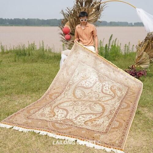 6'x9' Villa Silk Rugs Hand Knotted Home Decor Traditional Carpet (YL0278A)