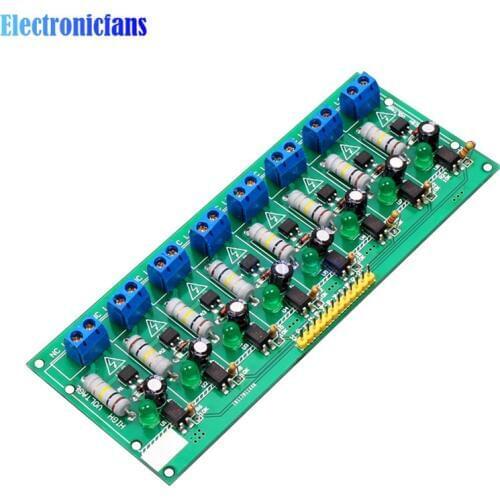 AC 220V 8 Channel MCU TTL Level 8 Ch Optocoupler Isolation Test Board Isolated Detection Tester Module PLC Processors