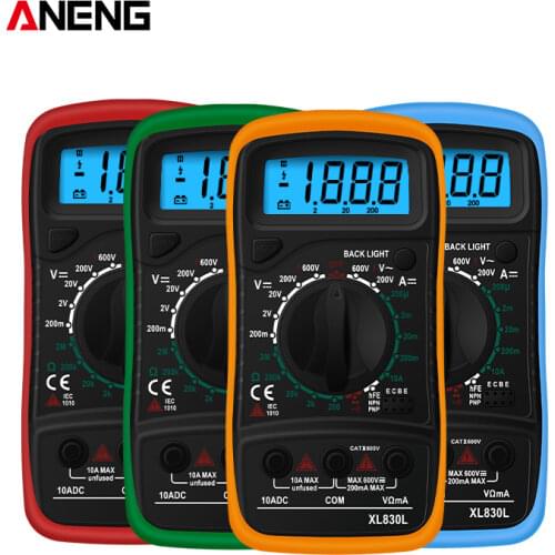 ANENG XL830L Digital Pocket Multimeter Multimetro Multi Meter Range Multimetros Transistor Tester Electronic Multimeter